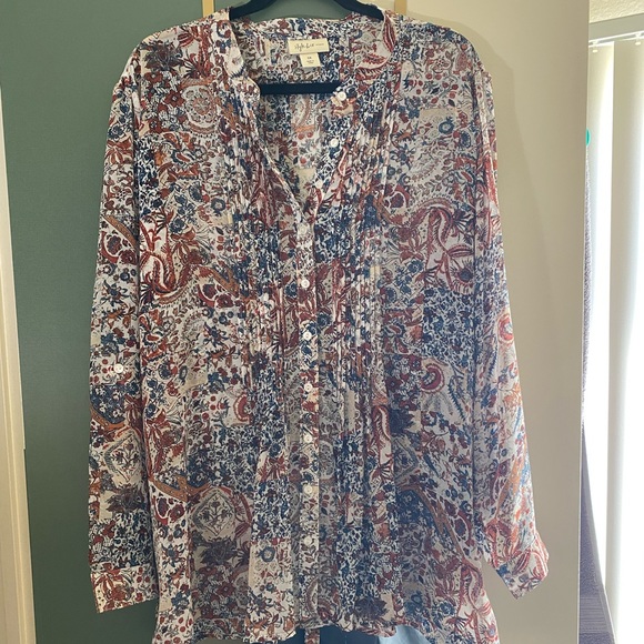 Style & Co. Tops - Tie back, button down tunic